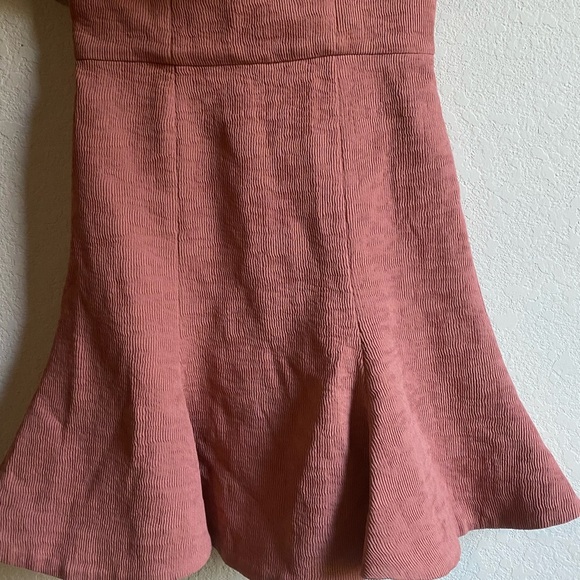 C/meo Collective Fluidity Fit & Flare Ribbed Strapless Pink Mini Dress Size XS - Picture 5 of 13